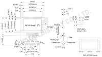 Écran OLED carré 96x64, OLED 1,1 pouce 96x64 WEO009664B, température de fonctionnement -40°C ° C+80 ° Circuit intégré SSD1327 pour instruments industriels