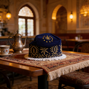 Gorro Yoruba Fila de alta calidad, gorro para la cabeza de estilo nativo africano para hombre - Product Image 4