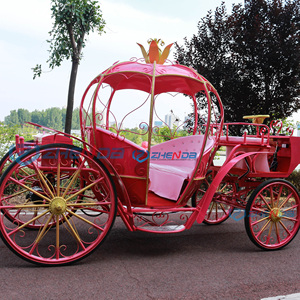 Exquisito Carruaje de Lujo Tirado por Caballos, Carruaje de Princesa con Carruaje Rosa Calabaza para Bodas <span class=keywords><strong>en</strong></span> <span class=keywords><strong>Venta</strong></span> - Product Image 3