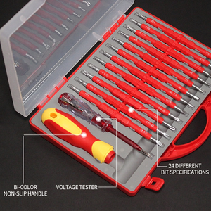 Multi-bit <b>Screwdriver</b> Set 24pcs With Voltage Tester Anti-Slip Handle For Home Repair Tools - Product Image 1