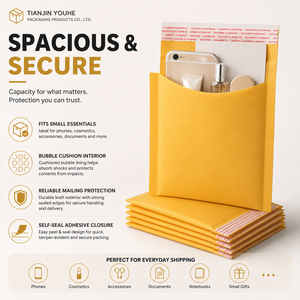 Enveloppes matelassées en papier kraft bio personnalisées en gros de Chine / Sacs à bulles Jiffy <span class=keywords><strong>A4</strong></span> A5 pour envoi postal - Product Image 6