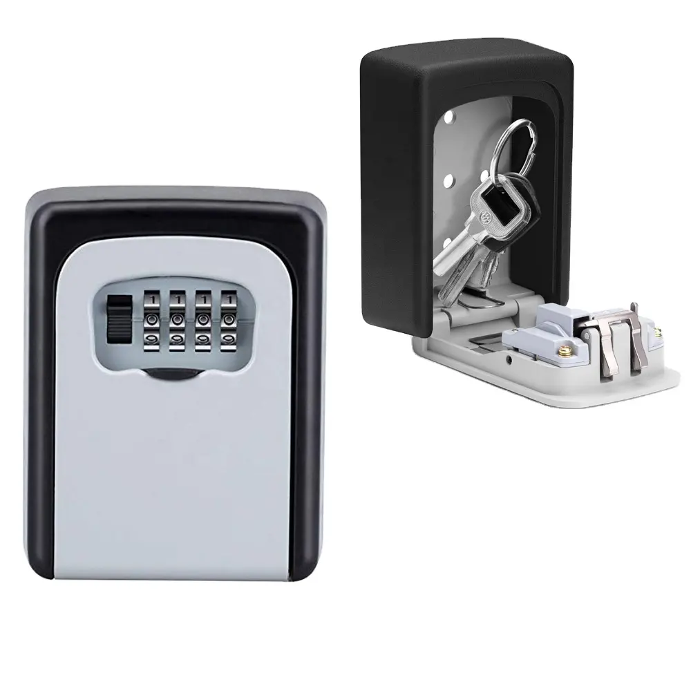 Segurança superior 4 dígitos combinação liga de alumínio segurança chave fechadura caixa de armazenamento