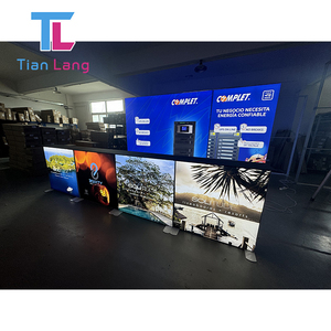 Portable 8ft Step SEG <b>Display</b> <b>Table</b> Custom Logo Aluminum Structure Frameless LED Luminous Showcase Counter Trade Shows Tension - Product Image 3
