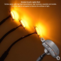 Luces LED para Parrilla de Coche, Luces de Circulación Diurna Universales para Vehículos Todoterreno, Camionetas, Modificación Frontal, Luces Amarillas Pequeñas