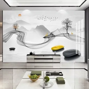 カスタマイズされた壁の壁画3D 5D 8D 16Dエンボス壁装飾家庭用テレビ背景高品質