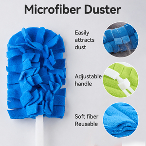 Compatible avec les recharges de plumeaux réutilisables <span class=keywords><strong>Swiffer</strong></span>, <span class=keywords><strong>plumeau</strong></span> en microfibre portable, résistant et <span class=keywords><strong>lavable</strong></span> pour le nettoyage des meubles - Product Image 2