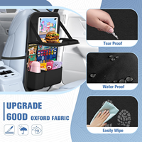 Organiseurs de siège arrière multifonctionnels imperméables et sac de rangement avec table pliante et écran tactile