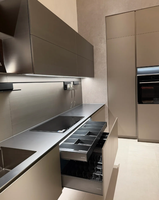 Armoires de cuisine en acier inoxydable, fabrication robuste, longue durée de vie, vente en gros pour projets résidentiels, directement de l'usine