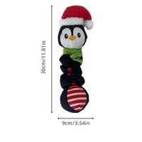 Jouet en peluche couineur de Noël pour chien, renne, elfe, pingouin, jouet à mâcher extensible pour animaux de compagnie, jouet interactif à tirer, cadeau de Noël pour petits et moyens chiens