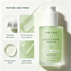เซรั่มบำรุงผิวหน้า Cica Calm OEM แบรนด์สั่งผลิตได้  เอสเซนส์เติมความชุ่มชื้นด้วยสารสกัดจากใบบัวบกและกรดไฮยาลูโรนิก - Product Image 3