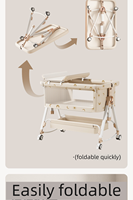 Berceau pliable et multifonctionnel pour bébés, lit berceau pour nouveau-nés, lit BB en métal souple pour chambre d'enfant, hôpital, design moderne
