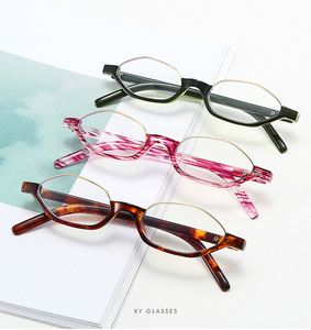 Viseng Half Frame Reading Glasses For Women Men Slim Half Moon Lens Readers Metal Semi Rimless Eyewear Black Grey 1.5 - View #12