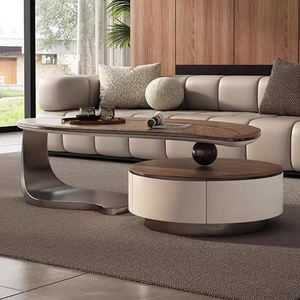 Chất Lượng Cao Thiết Kế Hiện Đại Hình Dạng Lá Trung Tâm Bàn Trà Không Thường Xuyên Sang Trọng Bàn Cà Phê Và TV Đứng Set Cho Đồ Nội Thất Phòng Khách - Product Image 5