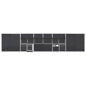 Mobiliario de taller modular Fami GARAGE089 con tapa de goma, 8976x695x2000mm - Product Image 1