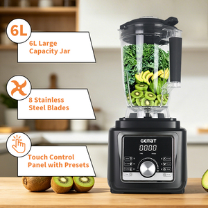 Licuadora Multifuncional de 6L, Licuadora Comercial de Alta Resistencia, Trituradora de <span class=keywords><strong>Hielo</strong></span>, Licuadora para Smoothies y Nutritivos - Product Image 2