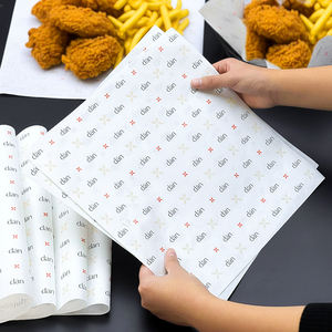 Papier <span class=keywords><strong>d</strong></span>'emballage pour sandwichs, hamburgers et nuggets de poulet, biodégradable, écologique, jetable, résistant à la graisse, en gros personnalisé - Product Image 2