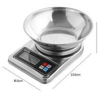 Balance de cuisine numérique électronique en acier inoxydable, capacité 5 kg, mesure du poids, arrêt automatique, fonctionne sur piles, amovible - Offre Spéciale