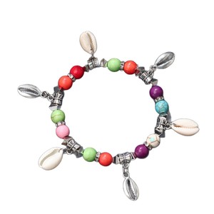 Seashell <b>Bracelet</b> Women's Bohemian Style Multicolor Beads Tibetan Silver Charm Gift Jewelry Yiwu Origin - Product Image 5