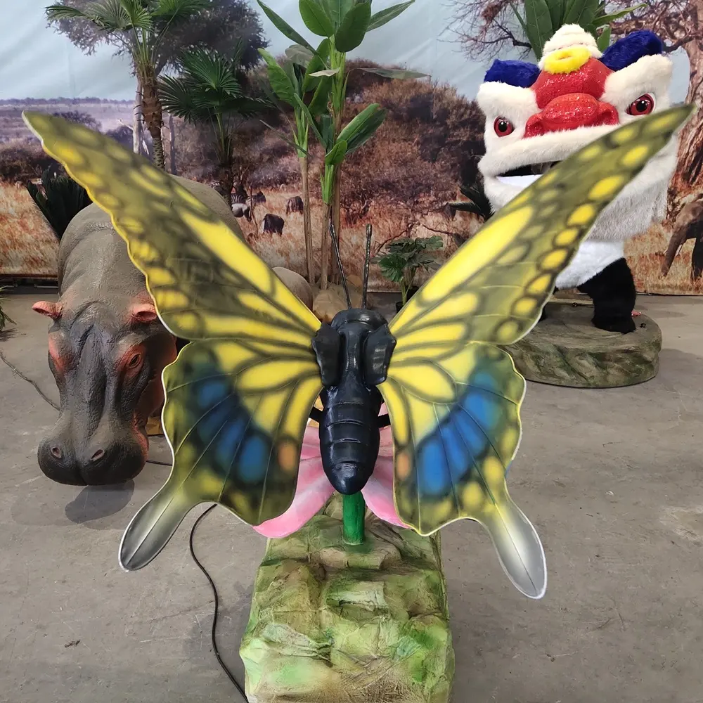 Museo degli insetti insetto animatronico di alta qualità e alta emulazione modello farfalla di grandi dimensioni