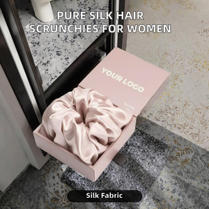 Nuovo Design personalizzato Logo 100% puro seta di gelso elastici per capelli per donne e ragazze - Product Image 3