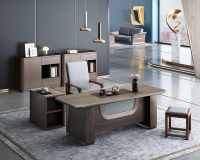 Meubles en bois de style moderne et luxueux pour la réception de bureau, table basse, chaise de café, armoire à café, combinaison pour salon