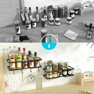 Bathroom Storage Rack Wall Mounted Black 60X70cm Durable Shower Gel Holder Shelf - Product Image 2
