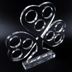 Laser cut hollow clear acrylic earrings display stand