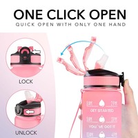 Taşınabilir 32oz BPA İçermeyen Tritan Sızdırmaz Motivasyonel Su Şişesi, Zaman Göstergeli ve UV Baskılı Logolu, Yürüyüş ve Seyahat İçin