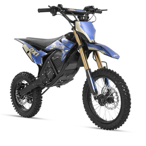 Motocicleta Eléctrica Todoterreno de 1500w a Precio de Fábrica, Diseño de Fibra de Carbono Azul, Bicicleta de Montaña para Adultos - Product Image 2