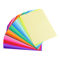 Papier origami BAIXIN format A4, 100 feuilles, 70 g/m², 100 % pâte de bois vierge, haute qualité, monocouche, couleur, papier rectangulaire de taille personnalisée