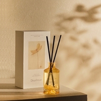 Diffuseur de parfum d'ambiance de luxe en forme de cylindre, diffuseur à bâtonnets en cristal 250 ml, diffuseur d'huiles essentielles longue durée pour hôtel