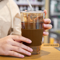 Bon marché 450ml Tasse à boire avec paille Tasse à jus Tasse à café