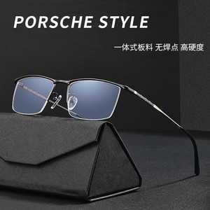 Montures de lunettes carrées en métal semi-cerclées pour hommes Guoda Optics, pour myopie, pont nasal standard, largeur moyenne 33256 - Product Image 3