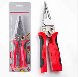 8-in-1 9inch Industrial Grade Electrician Pliers TPR <b>Long</b> <b>Nose</b> Stripping Clamp DIY Grip Serrated Stainless Steel Jaw Surface OEM - Product Image 4