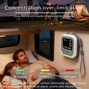 Détecteur de monoxyde de carbone portable haute capacité 3-en-1 HUDUN HD-600, <span class=keywords><strong>alarme</strong></span> CO rechargeable au lithium, étanche IP65, pour usine - Product Image 3
