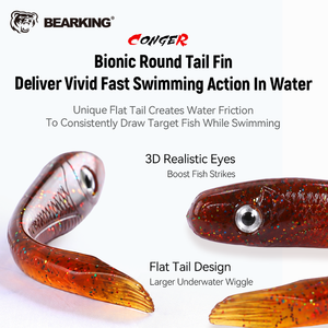 BEARKING 12.5cm 18cm pazzo lumaca pesca morbida <span class=keywords><strong>esca</strong></span> artificiale in Silicone verme <span class=keywords><strong>anguilla</strong></span> <span class=keywords><strong>per</strong></span> la pesca di mare e di fiume - Product Image 5