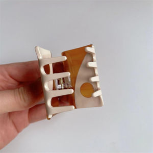 Taiji mode coréenne accessoires pour filles 5cm acétate <span class=keywords><strong>PC</strong></span> matériel griffe pince à cheveux carré demi cravate saisir pince épingle à cheveux - Product Image 5