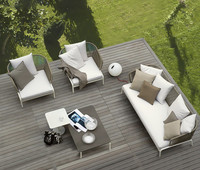 Sofá de Ratán para Exteriores, Muebles de Metal para Exteriores, Juego de Comedor para Exteriores, Cama de Descanso para Exteriores, Estilo Nórdico Europeo