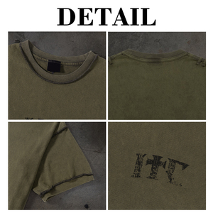 T-shirt vintage pour homme KingSen, logo personnalisé, respirant, manches courtes, coupe ample, 100% coton, col rond, impression numérique - Product Image 6