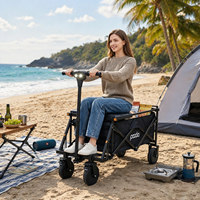 Chariot de camping pliable électrique PAOBA, imperméable, en aluminium, motorisé, tout-terrain, pour la plage et les courses
