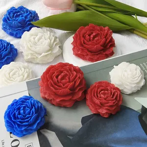 C-064 Handmade Three-dimensional Peony Flower Modeling Aromatherapy Candles DIY Home Furnishings Wedding Companion Gift