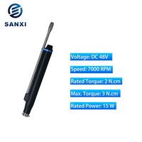 Moteur BLDC Sanxi 48V DC 7000 tr/min en alliage d'aluminium, micro-moteur sans balais pour chirurgie ORL, moteur électrique sans balais 15W à haute vitesse