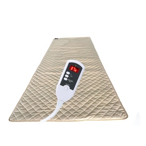 Cream-colored Far Infrared <b>Heating</b> Electric Blanket Bed Warmer Electric Heated Blanket Throw with Timer - Product Image 3