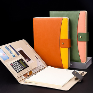 Carpeta de archivos de oficina multifuncional <span class=keywords><strong>A4</strong></span> personalizable Carpeta de negociación de ventas de cuero PU para gestión de documentos para documentos - Product Image 1
