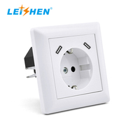 Système OEM de vente en gros prise Schuko allemande série 55 PD 18W à charge rapide prise murale USB Schuko double type-c/USB-C encastrée