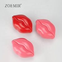 Pot cosmétique mignon en forme de lèvres roses de 10 g avec un design de lèvres 3D brillant pour tube de baume à lèvres, masque pour les lèvres et emballage de crème pour enfants