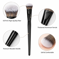 Pinceau de maquillage professionnel KB116 avec fibre de haute qualité de 0,07 mm, virole en aluminium épaissie et manche en bois de qualité supérieure