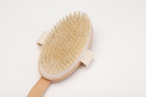 Semplice e Graziosa Spazzola Esfoliante Ovale in Legno con Setole Naturali di Cinghiale, Design Staccabile <span class=keywords><strong>per</strong></span> Rimuovere <span class=keywords><strong>la</strong></span> Polvere e <span class=keywords><strong>per</strong></span> l'Uso in Bagno - Product Image 5