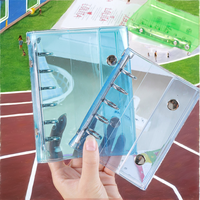 Wenshun Vente en gros de classeurs PVC transparents multi-styles A5/A6/A7/M5 à 6 anneaux, organiseur de planificateur budgétaire