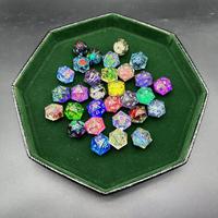 Jeu de 30 dés D20 en résine de couleur mélangée de 22mm pour donjons et dragons, dés RPG polyédriques assortis aléatoires en vrac pour jeux de table